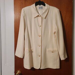 Vintage MIss Pendleton cream Wool Blazer Size 16